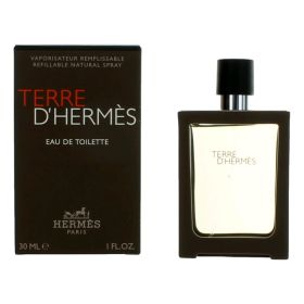 Terre D'Hermes by Hermes, 1 oz Eau de Toilette Spray Refillable for Men