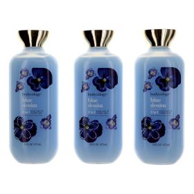 Blue Denim by Bodycology, 3 Pack 16 oz 2 in 1 Body Wash & Bubble Bath for Women