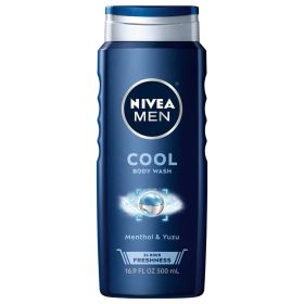 NIVEA MEN Cool Body Wash with Icy Menthol, 16.9 Fl Oz Bottle (Brand: NIVEA)